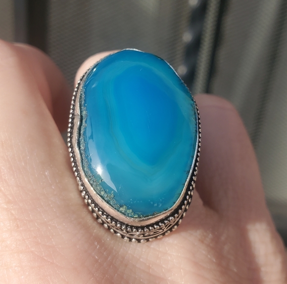 New Solar Agate 925 Silver Statement Ring. - Picture 10 of 16